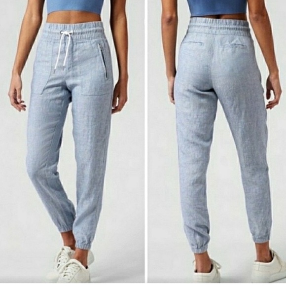 Athleta Chambray Linen Jogger - Picture 1 of 8